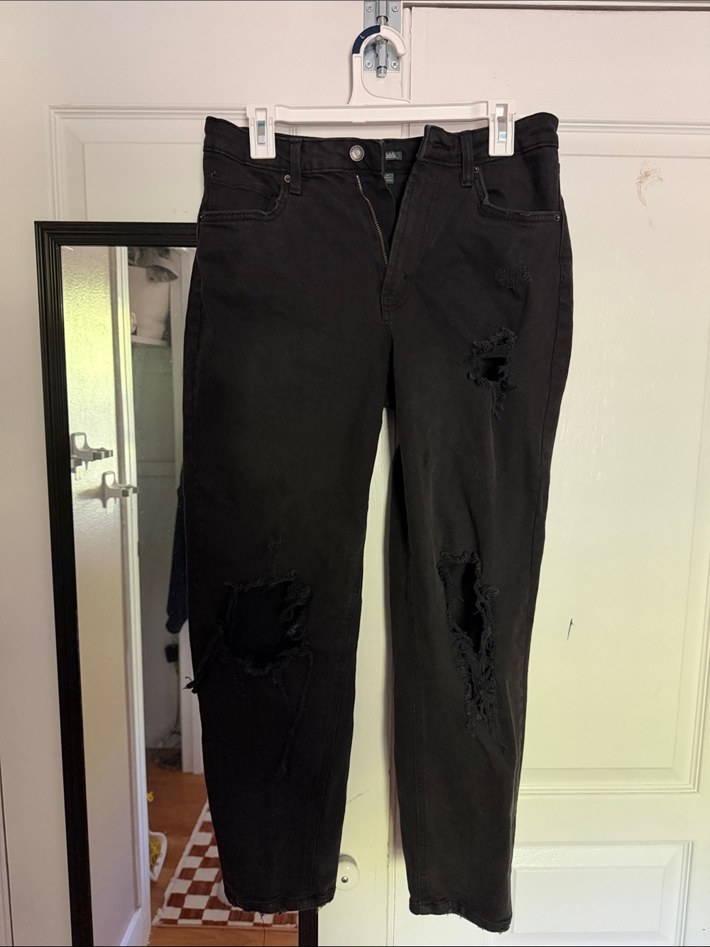 Black ripped jeans